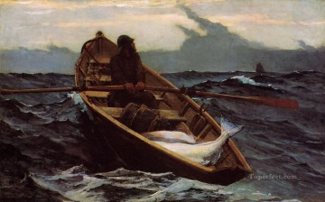 The Fog Warning Realism marine painter Winslow Homer Oil Paintings